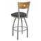 Holland Bar Stool Co 25" Swivel Counter Stool, Nickel Finish, Med Back, Canter Storm Seat 83025ANMedMplB004 - alternate 4